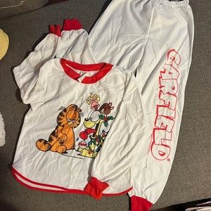 Vintage 1978 GARFIELD 2 piece flannel pajama set